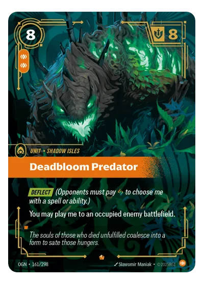Deadbloom Predator OGN-161 Epic Origins Riftbound TCG Card