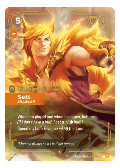Sett, Brawler OGN-164 Epic Origins Riftbound TCG Card