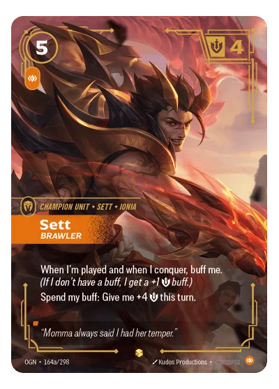 Sett, Brawler OGN-164a Riftbound TCG