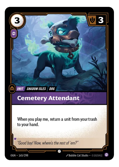 Cemetery Attendant OGN-165 Riftbound TCG