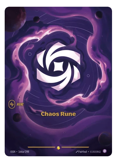 Chaos Rune OGN-166a Riftbound TCG