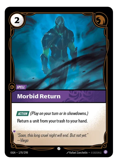 Morbid Return OGN-170 Common Origins Riftbound TCG Card