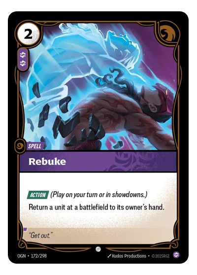 Rebuke OGN-172 Common Origins Riftbound TCG Card