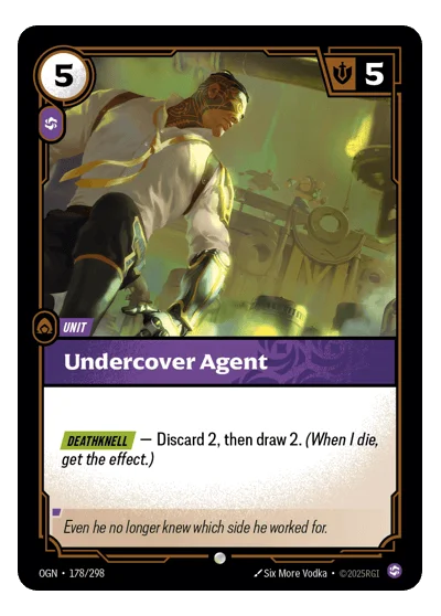 Undercover Agent OGN-178 Common Origins Riftbound TCG Card