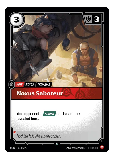 Noxus Saboteur OGN-18 Riftbound TCG