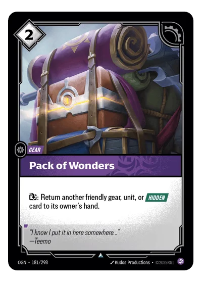 Pack Of Wonders OGN-181 Riftbound TCG