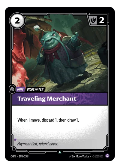 Traveling Merchant OGN-185 Riftbound TCG