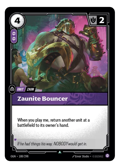 Zaunite Bouncer OGN-188 Riftbound TCG