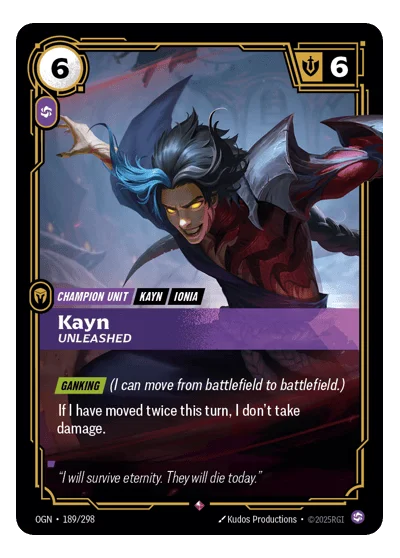 Kayn, Unleashed OGN-189 Riftbound TCG