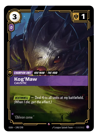 Kog'maw, Caustic OGN-190 Riftbound TCG