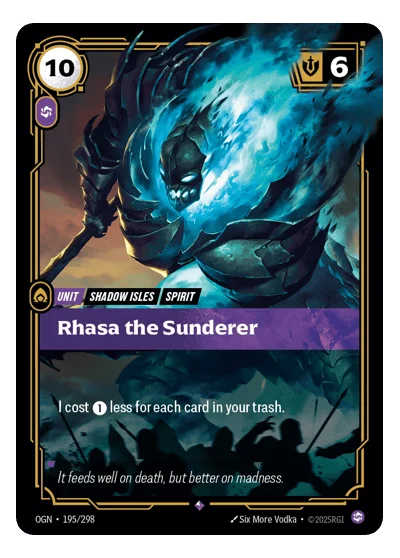 Rhasa The Sunderer OGN-195 Riftbound TCG