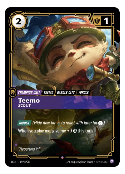 Teemo, Scout OGN-197 Rare Origins Riftbound TCG Card