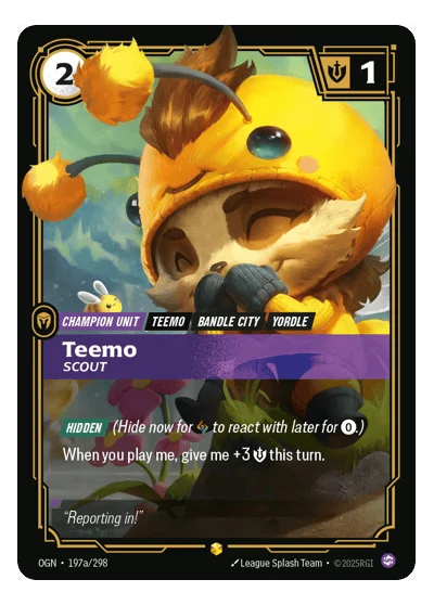 Teemo, Scout OGN-197a Riftbound TCG