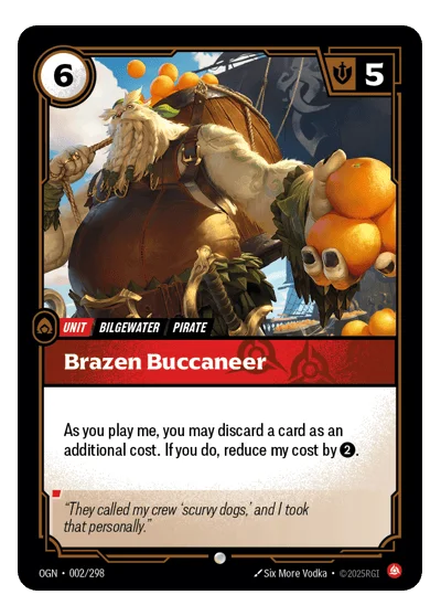 Brazen Buccaneer OGN-2 Riftbound TCG