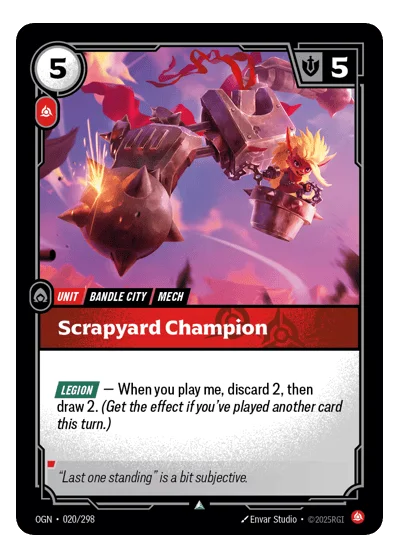 Scrapyard Champion OGN-20 Riftbound TCG