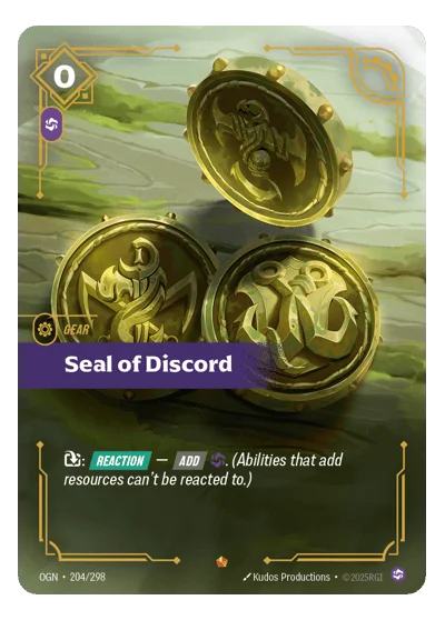 Seal Of Discord OGN-204 Riftbound Chase Card