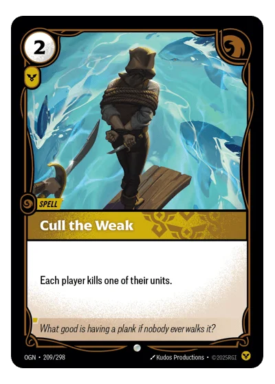 Cull The Weak OGN-209 Common Origins Riftbound TCG Card