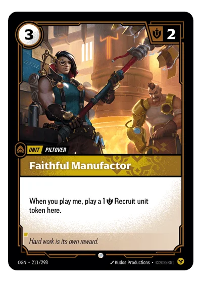 Faithful Manufactor OGN-211 Riftbound TCG