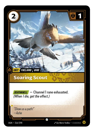 Soaring Scout OGN-216 Common Origins Riftbound TCG Card