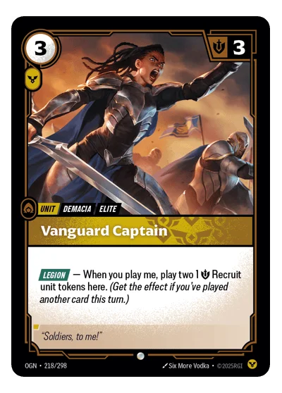 Vanguard Captain OGN-218 Riftbound TCG