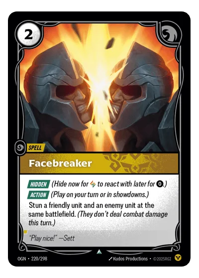 Facebreaker OGN-220 Riftbound TCG