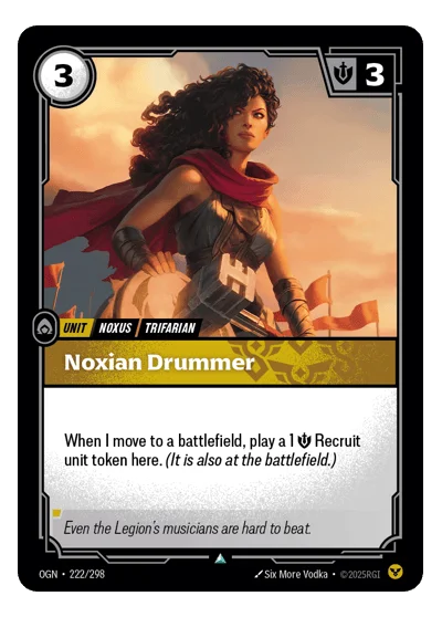 Noxian Drummer OGN-222 Riftbound TCG