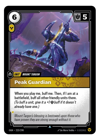 Peak Guardian OGN-223 Riftbound TCG