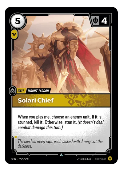 Solari Chief OGN-225 Uncommon Origins Riftbound TCG Card