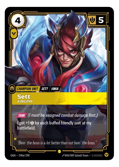 Sett, Kingpin OGN-240a Riftbound TCG