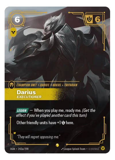 Darius, Executioner OGN-243a Riftbound TCG