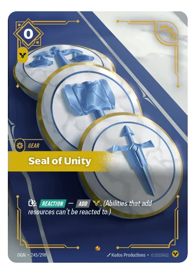 Seal Of Unity OGN-245 Riftbound TCG