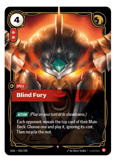 Blind Fury OGN-25 Riftbound TCG