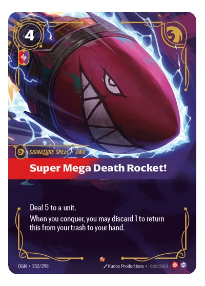 Super Mega Death Rocket! OGN-252 Epic Origins Riftbound TCG Card