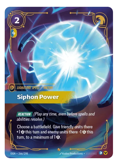 Siphon Power OGN-266 Riftbound TCG