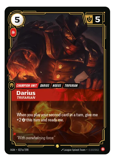 Darius, Trifarian OGN-27a Riftbound TCG