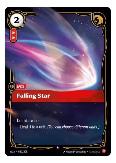 Falling Star OGN-29 Rare Origins Riftbound TCG Card