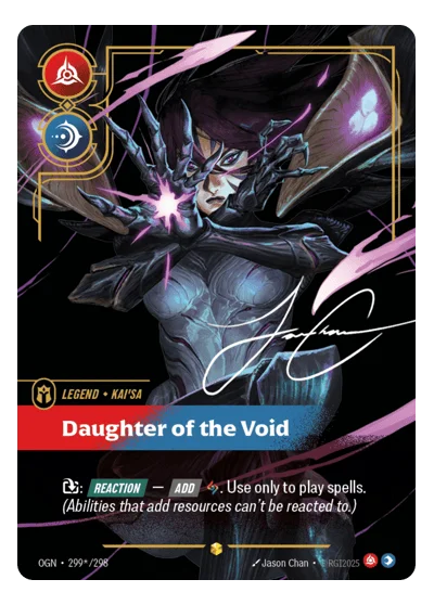 Daughter Of The Void OGN-299* Riftbound Chase Card