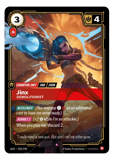 Jinx, Demolitionist OGN-30 Riftbound TCG