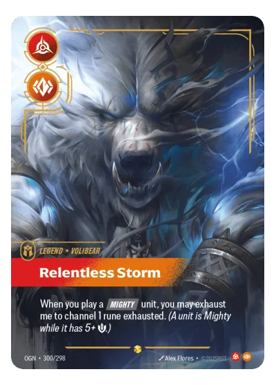 Relentless Storm OGN-300 Riftbound Chase Card