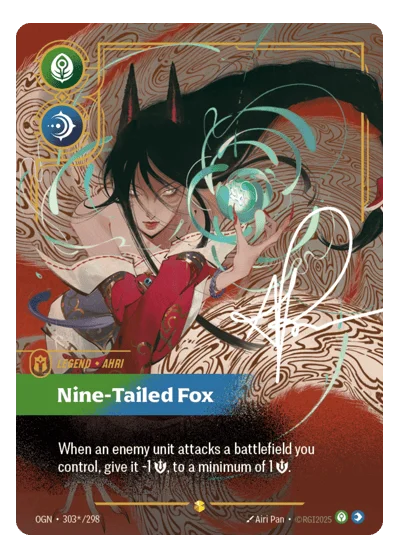 Nine-tailed Fox OGN-303* Riftbound Chase Card
