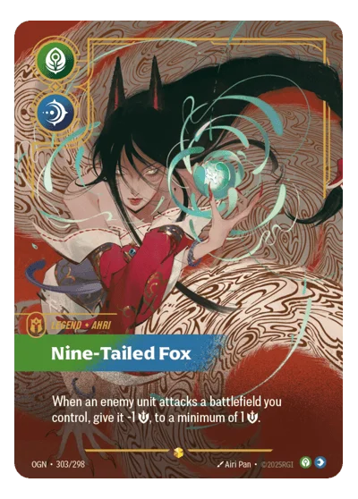 Nine-tailed Fox OGN-303 Riftbound Chase Card