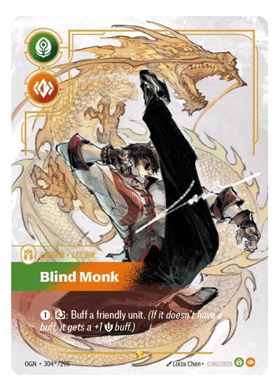 Blind Monk OGN-304* Riftbound Chase Card
