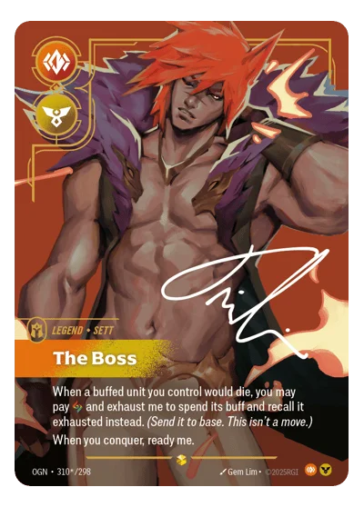 The Boss OGN-310* Riftbound Chase Card