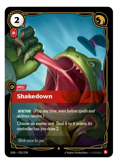 Shakedown OGN-33 Riftbound TCG