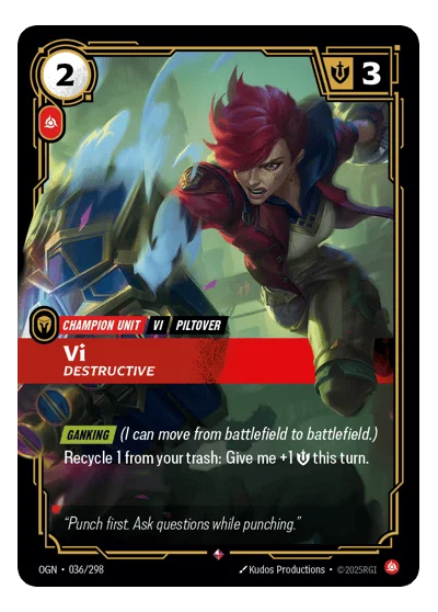 Vi, Destructive OGN-36 Riftbound TCG