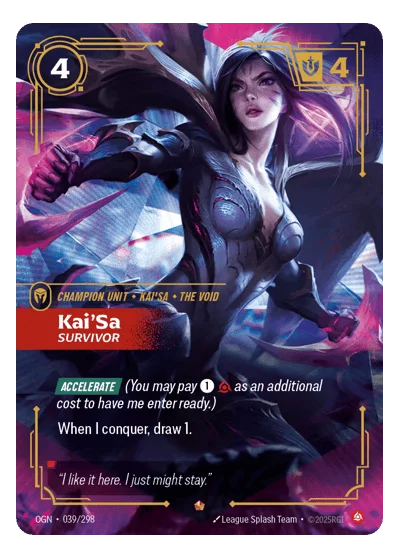 Kai'sa, Survivor OGN-39 Riftbound Chase Card