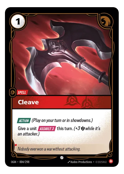 Cleave OGN-4 Common Origins Riftbound TCG Card