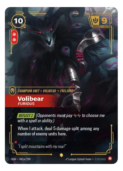 Volibear, Furious OGN-41a Riftbound TCG