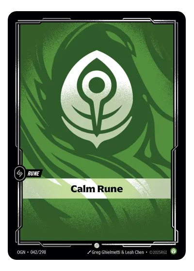 Calm Rune OGN-42 Common Origins Riftbound TCG Card