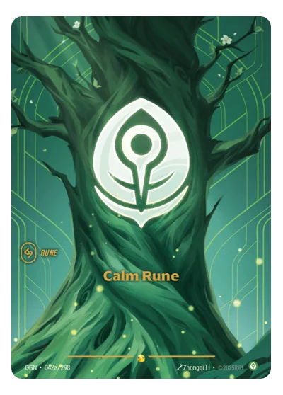 Calm Rune OGN-42a Riftbound TCG